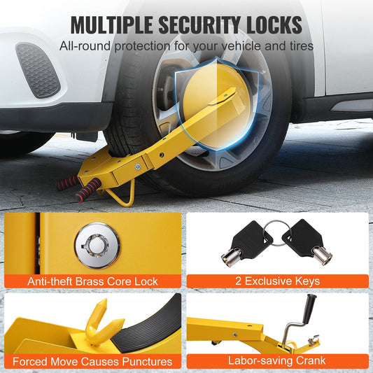 Heavy-Duty Anti-Theft Wheel Lock for Trailers, Cars, and Trucks (1 Pack)