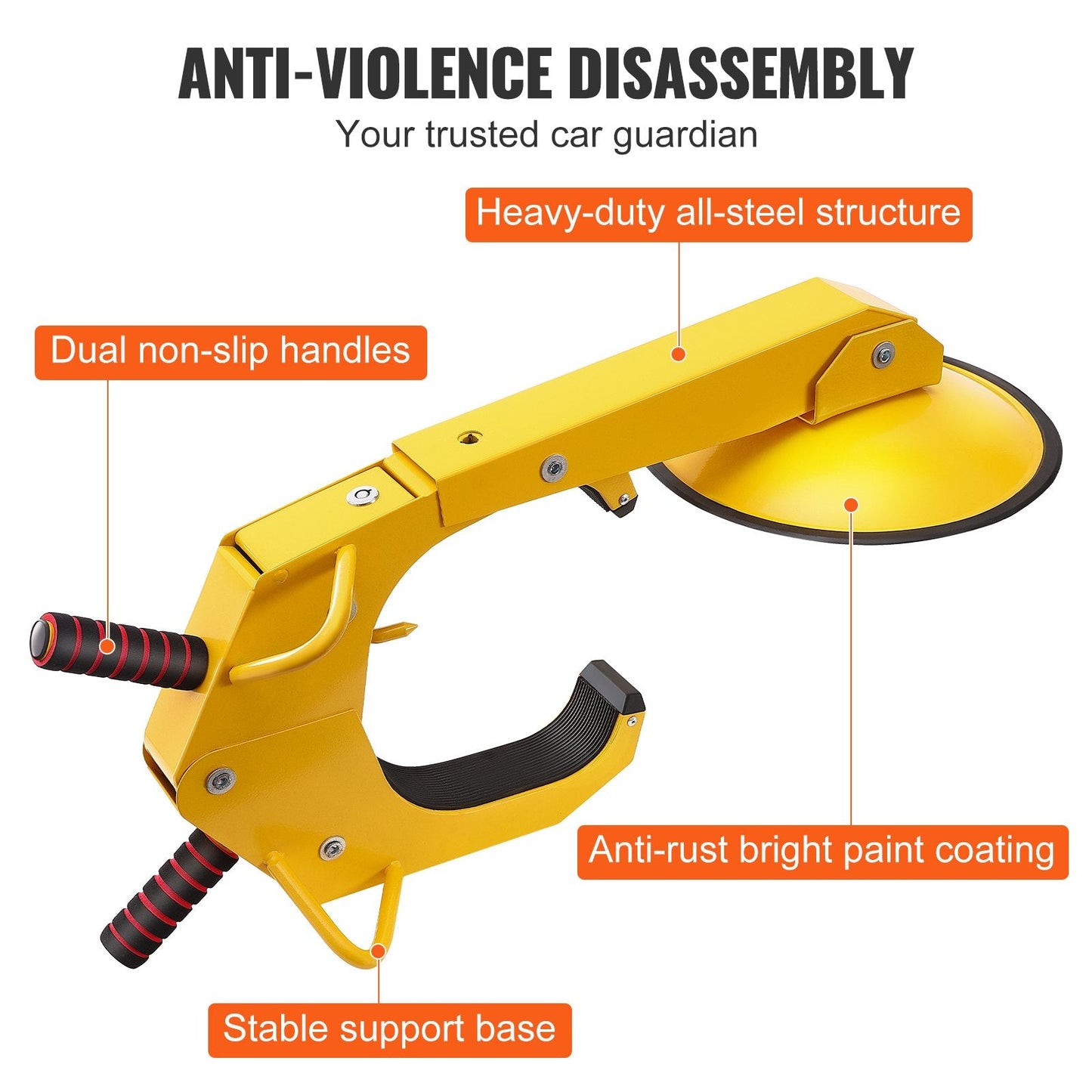 Heavy-Duty Anti-Theft Wheel Lock for Trailers, Cars, and Trucks (1 Pack)
