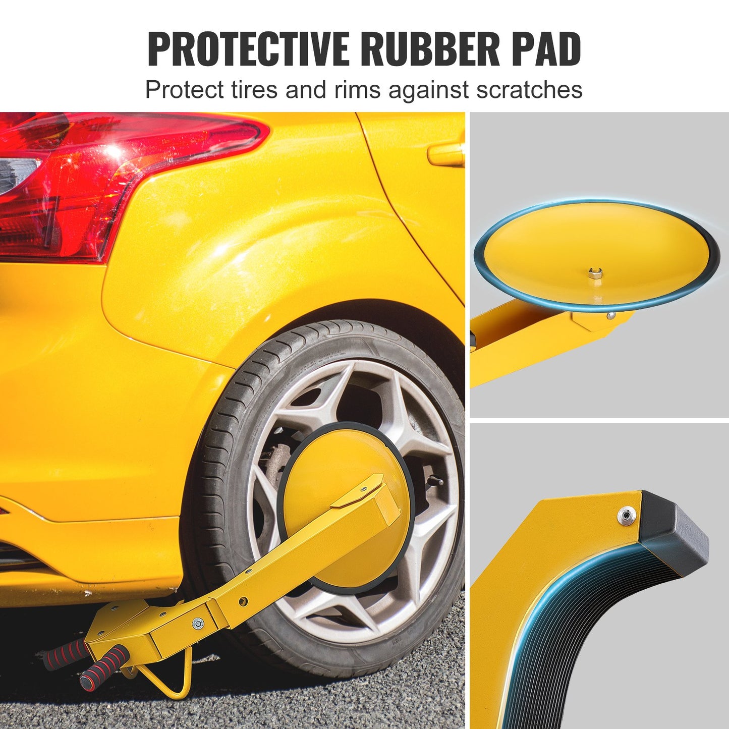 VEVOR Wheel Lock Clamp, 1 Pack Trailer Wheel Lock, Heavy-Duty Anti Theft Tire Lock,