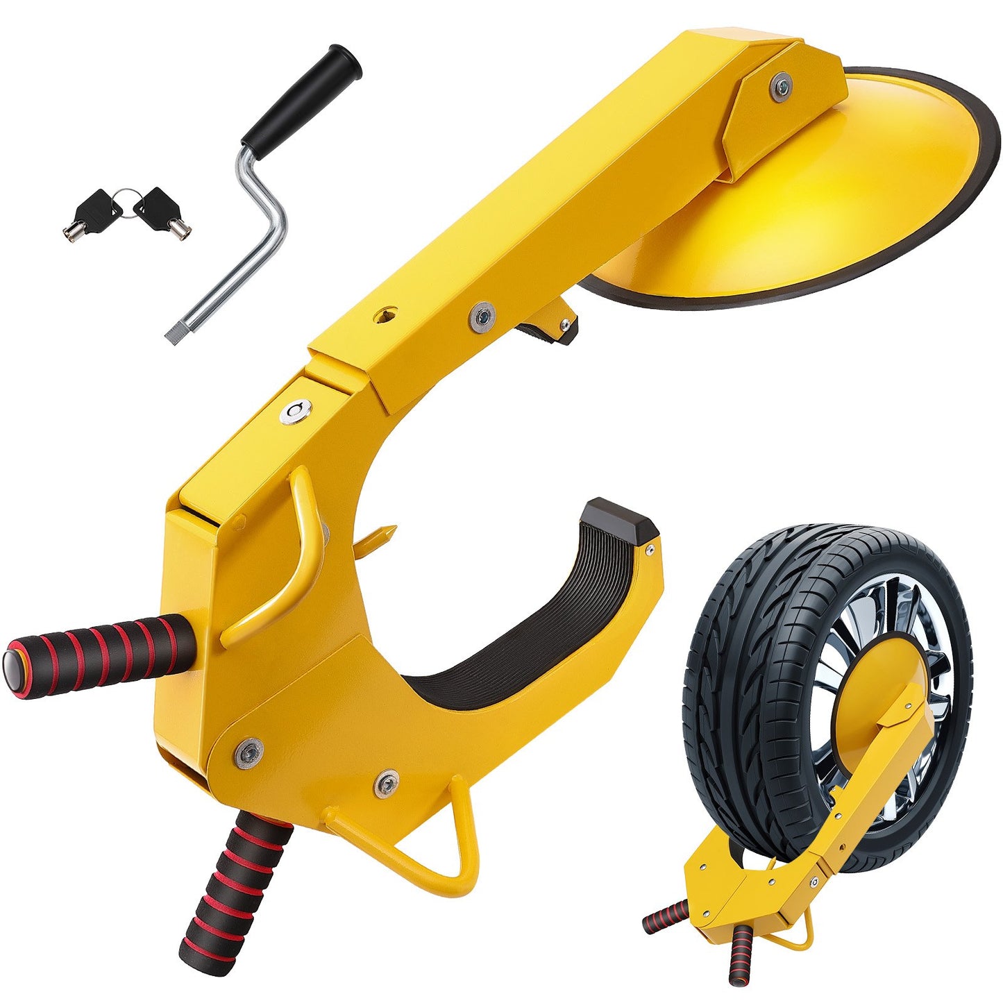 VEVOR Wheel Lock Clamp, 1 Pack Trailer Wheel Lock, Heavy-Duty Anti Theft Tire Lock,