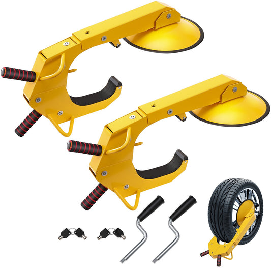 VEVOR Wheel Lock Clamp, 2-Pack Trailer Wheel Lock, Heavy-Duty Anti Theft Tire Lock,