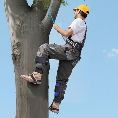 Tree Climbing Spikes Set, Height-Adjustable Tree Climbing Gear with Straps & Waist Harness, 159 kg Load Capacity, Heavy Duty Steel Climb Spurs Arborist Equipment for Fruit Picking Hunting
