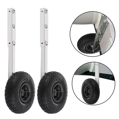 Stainless Steel Boat Launch Wheels, 140 kg Capacity, Easy-Install, 2-Pack