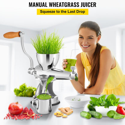 Stainless Steel Manual Wheatgrass Juicer & Vegetable Grinder, 2.53 kg