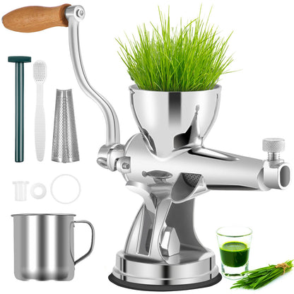 VEVOR Wheatgrass Manual Hand Operated Juicer Stainless Fruit Vegetable Grinder