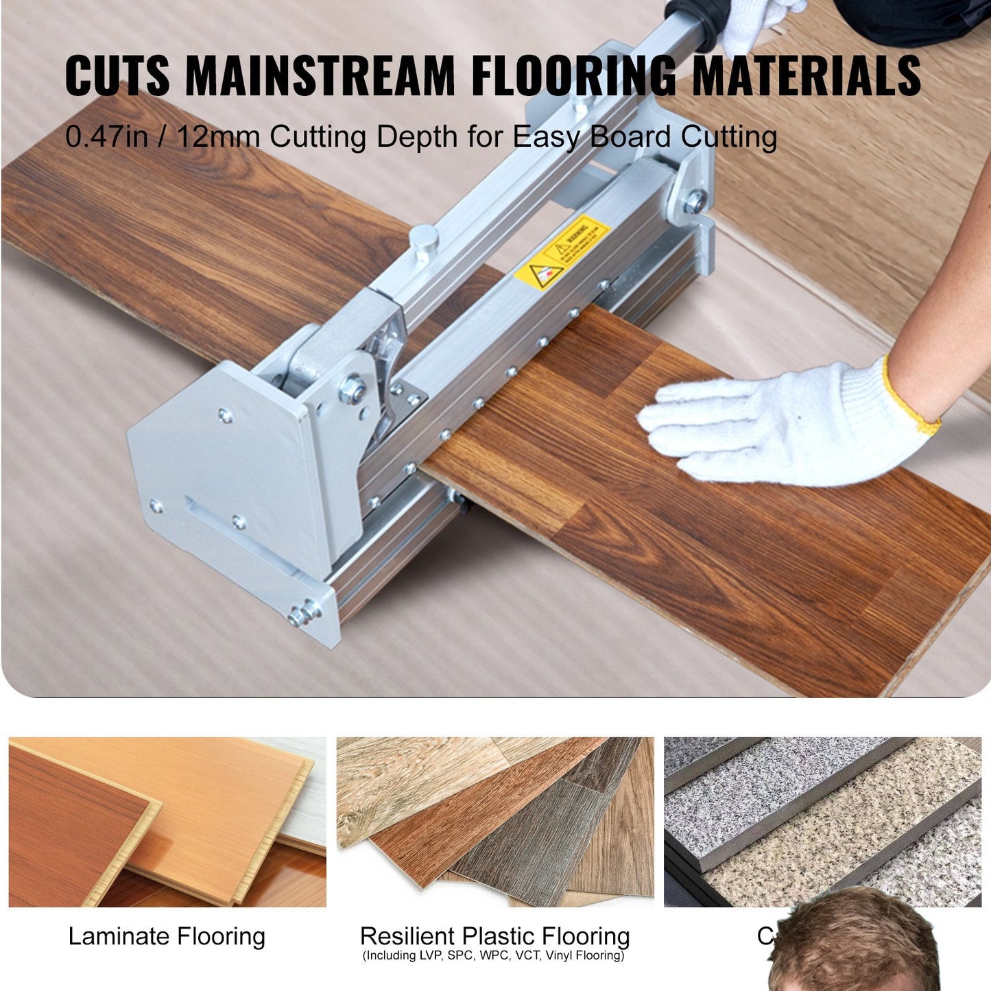 Floor Cutter 0.33m for Vinyl, Laminate, Hardwood & Siding, 12mm Depth