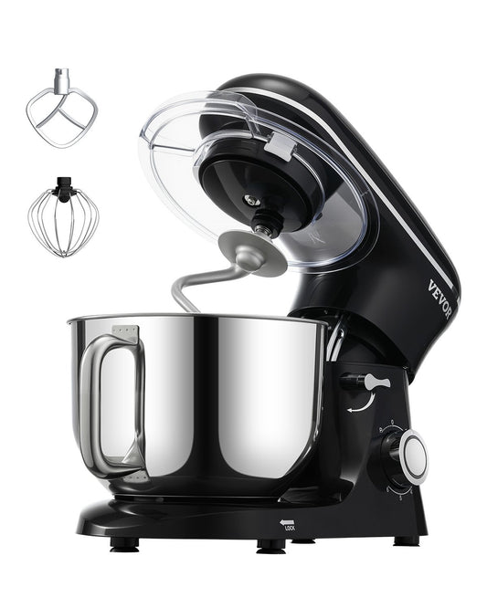 VEVOR Stand Mixer 5.68 L Electric Dough Mixer 1100W 6 + P Speeds Food Beater