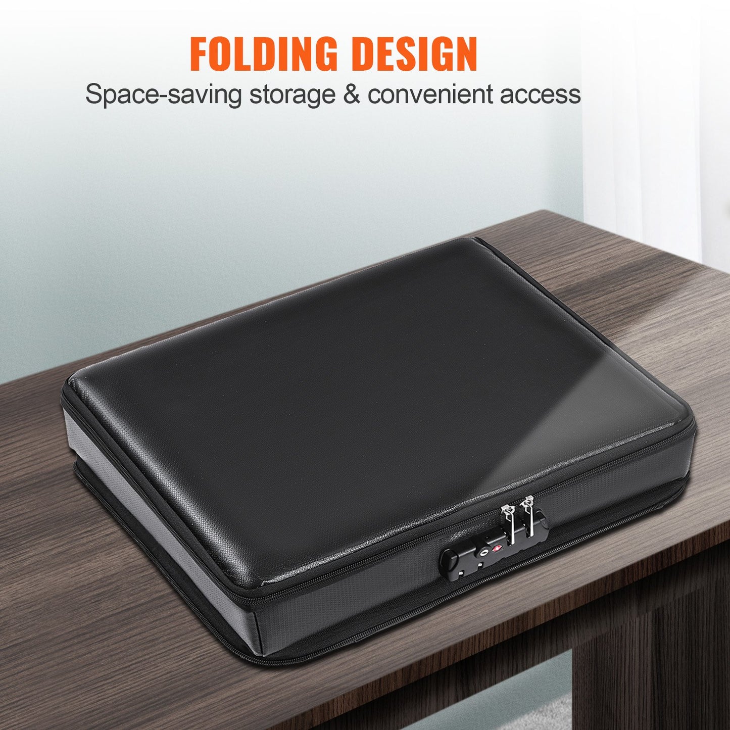VEVOR Fireproof Document Box, Fireproof Document Bag with Lock 2000℉, Fireproof