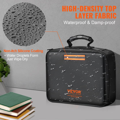 Fireproof & Waterproof Document Box with Lock - 3-Layer Storage, 2000°C Protection
