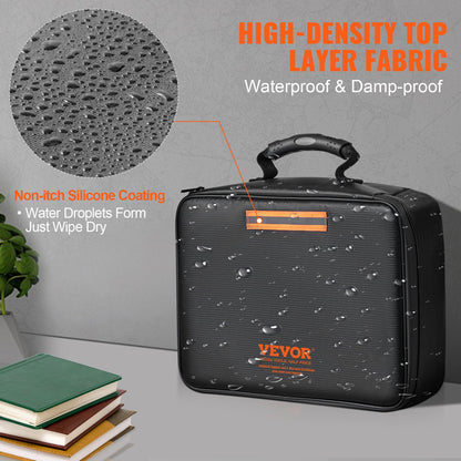 VEVOR Fireproof Document Box, Fireproof Document Bag with Lock 2000℉, 3-layer Fireproof