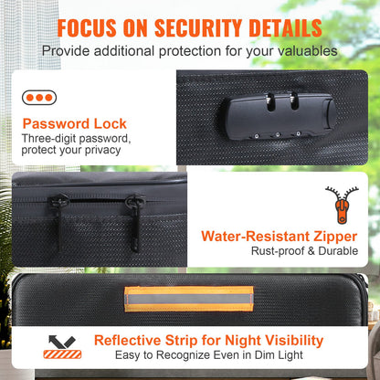 VEVOR Fireproof Document Box, Fireproof Document Bag with Lock 2000℉, 3-layer Fireproof