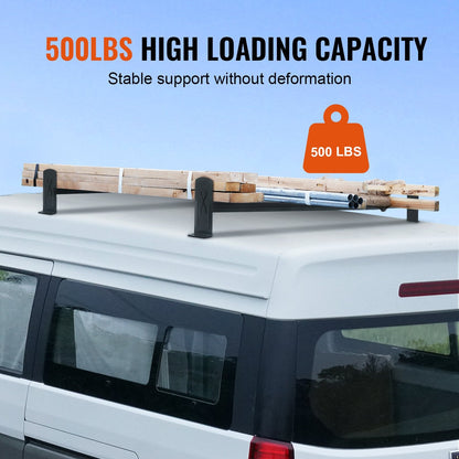 Adjustable Alloy Steel Van Roof Ladder Rack, 227 kg Capacity, 0.91 to 1.33 m