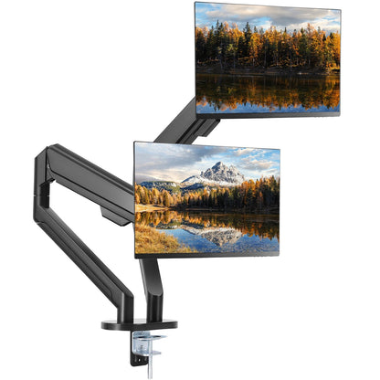 Dual Monitor Arm for 33-89 cm Screens, Adjustable with 12 kg Capacity per Arm