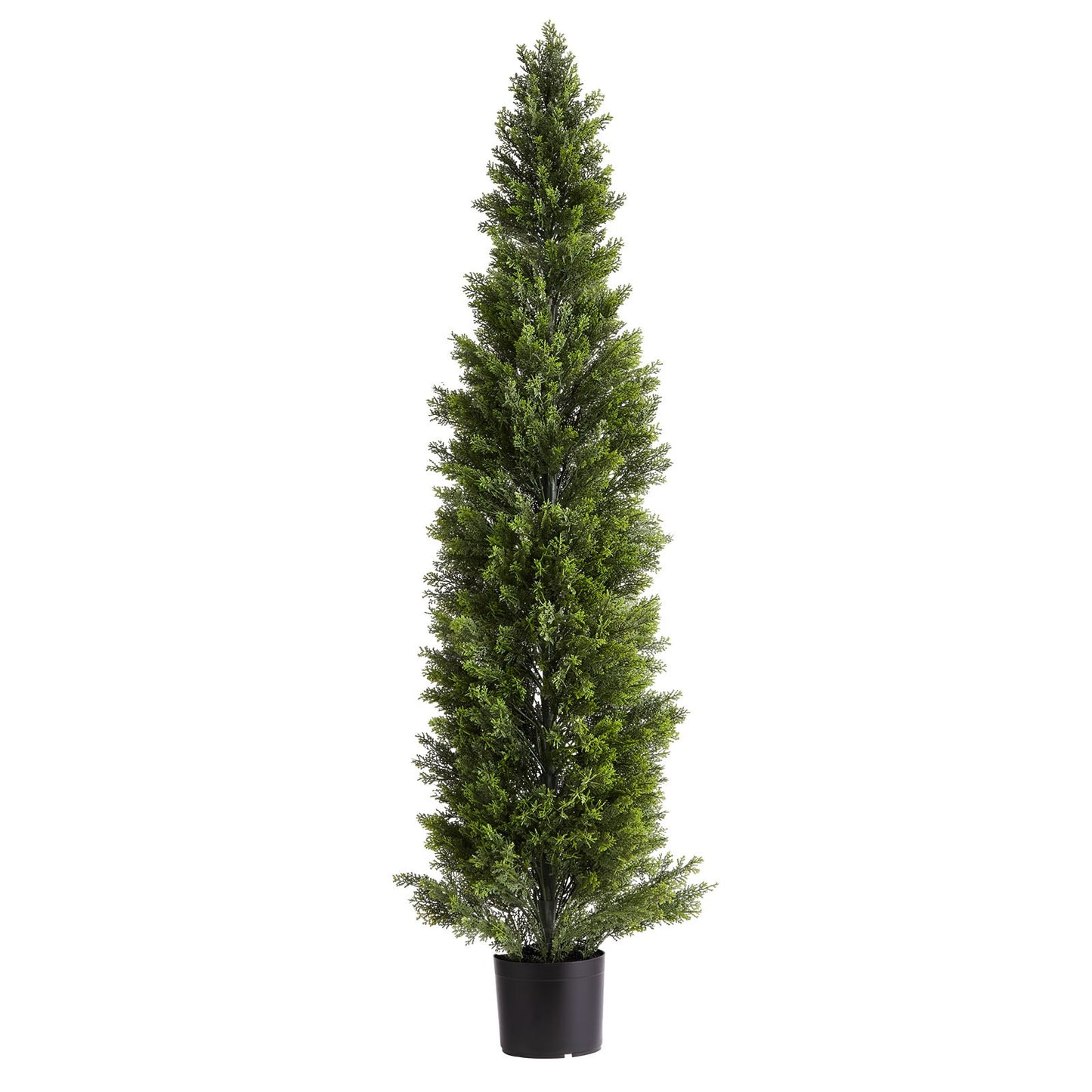 Artificial Topiary Cedar Trees, 2 Set 1524mm Faux Pine Shrubs Plants, Fake Silk Tree Look Real, Easy Assembly for Decor Front Porch Outdoor Patio Garden Balcony Backyard Indoor Office
