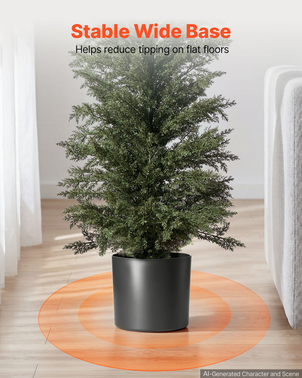 Artificial Topiary Cedar Tree 2438mm Set of 2 with Pot Greenery Decor, Premium PE Fake Trees, Year-Round Indoor & Outdoor Faux Green Plant for Front Door, Entryway, Porch, Balcony, Patio, Garden