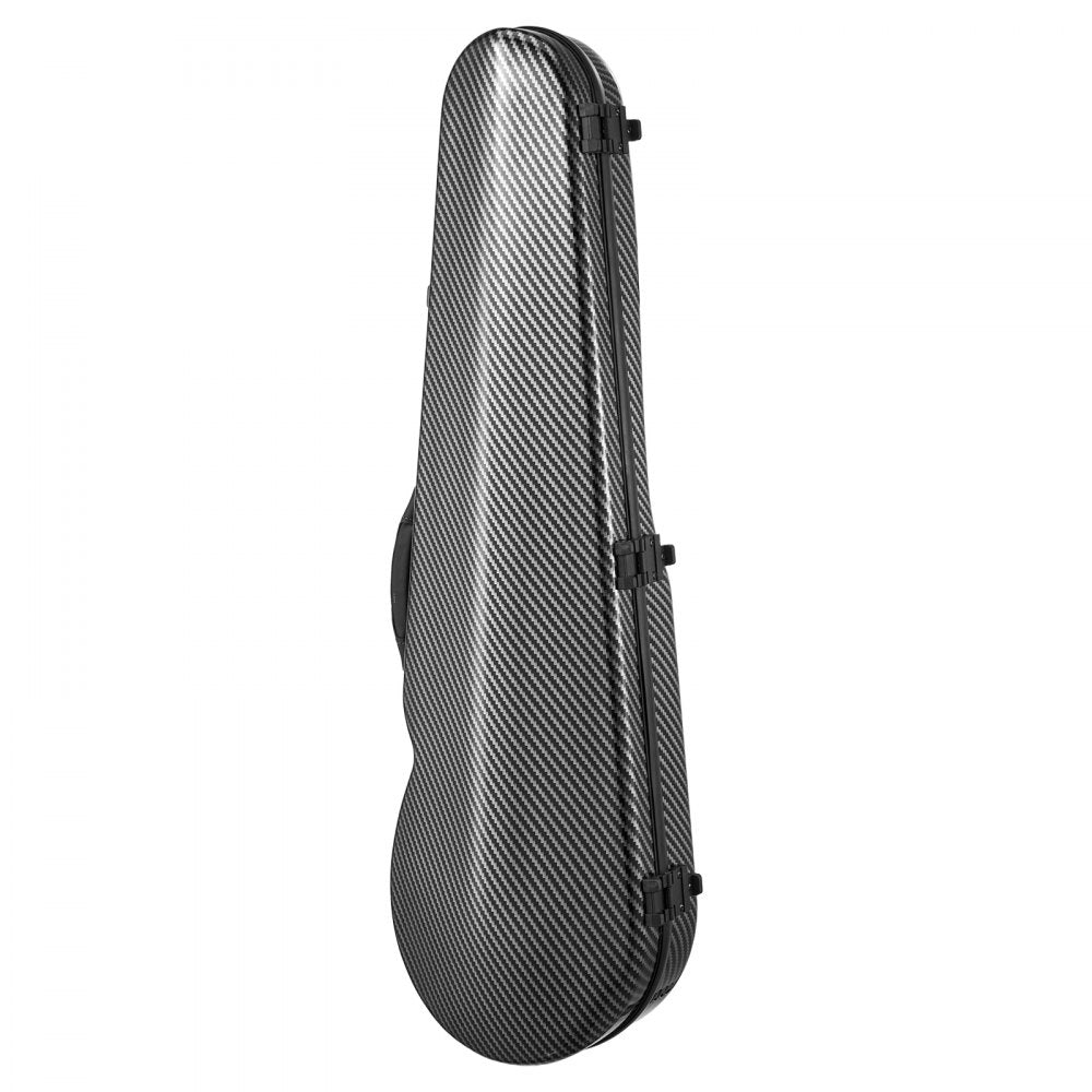 4/4 Full Size Violin Case, Built-in Hygrometer, Lightweight Portable Travel Carrying Bag, with Plush Lining, Dual Shoulder Straps, Anti-Scratch, Professional Triangular Shape, for Violin, Black
