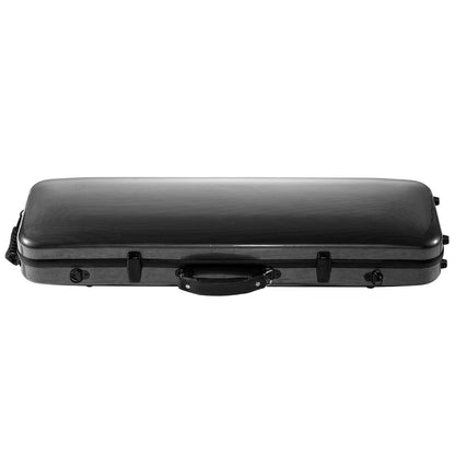 4/4 Full Size Violin Case, Built-in Hygrometer, Lightweight Portable Travel Carrying Bag, with Plush Lining, Shoulder Straps, Anti-Scratch, Professional Oblong Shape, for Violin, Black