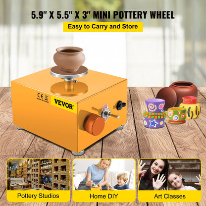 VEVOR Mini Pottery Wheel, 30W 0-2000 RPM Ceramic Wheel, Adjustable Speed DIY Clay