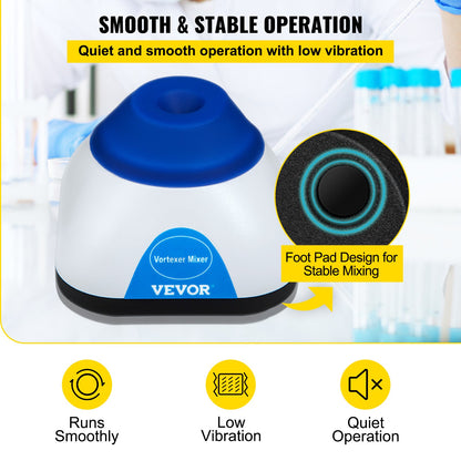 VEVOR Mini Vortex Mixer Lab Vortex Mixer Shaker 3000RPM 50ML for Lab Paint Ink