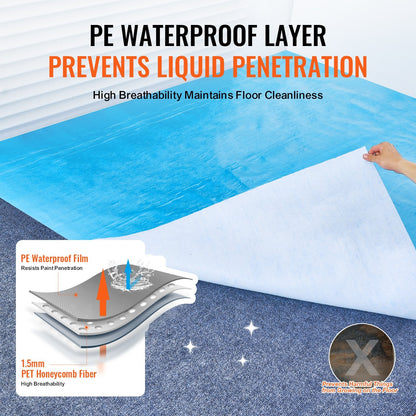 Carpet Protection Film, 1m x 25.6m, Blue, Easy Cut & Install, Strong Grip, 4.7kg
