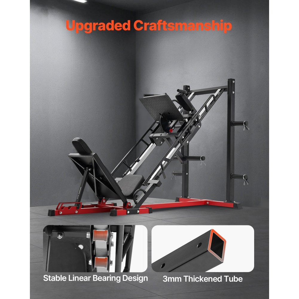 VEVOR Leg Press Hack Squat Combo Machine Adjustable Lower Body Special Home Gym