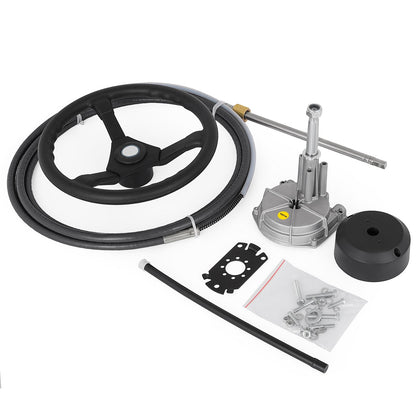 Marine Rotary Steering System with 3.96 m Cable and 34 cm Wheel