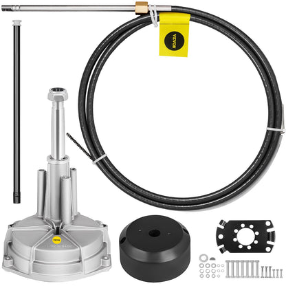 VEVOR Outboard Steering System Kit, 15' Boat Steering Cable, Standard 3/4" Tapered