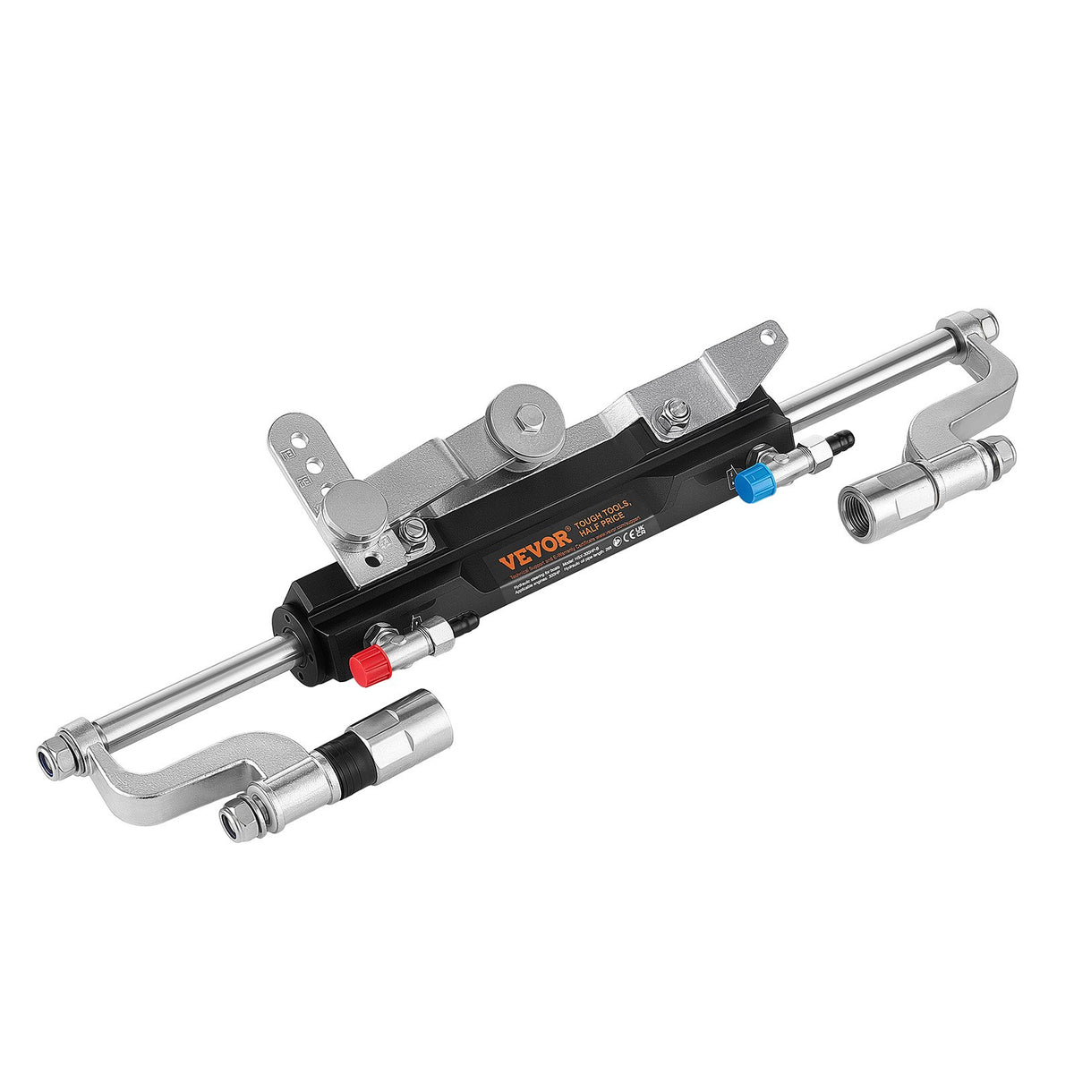 Hydraulic Steering Kit 300HP Hydraulic Outboard Steering System 7.92m, Marine Boat Steering System, 2.5 MPa Helm Pump, Two-Way Lock Cylinder, 7.92 m High-Strength Hoses, for Single-Engine Use