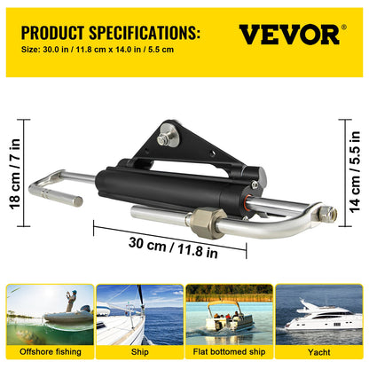 VEVOR HC4645H Front Mount Hydraulic Outboard Steering Cylinder Ram Up To 150HP