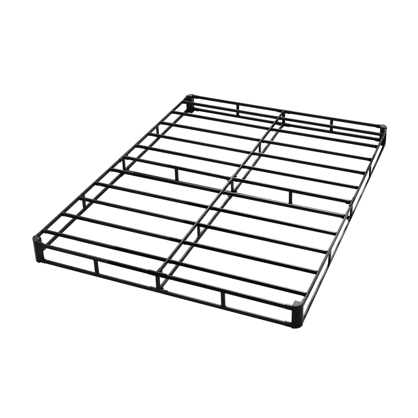 Box Spring, Queen Size Bed Frame with Washable Fabric Cloth, Heavy Duty Metal Frame for Queen Bed, 130 mm Mattress Foundation, 1587.57 kg Max Weight Capacity, Easy Assembly, 2010 x 1515 x 130 mm