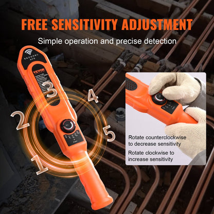 Underground Pipe Blockage Detector, 30m Waterproof Sewer Scanner with Sensitivity Adjustment