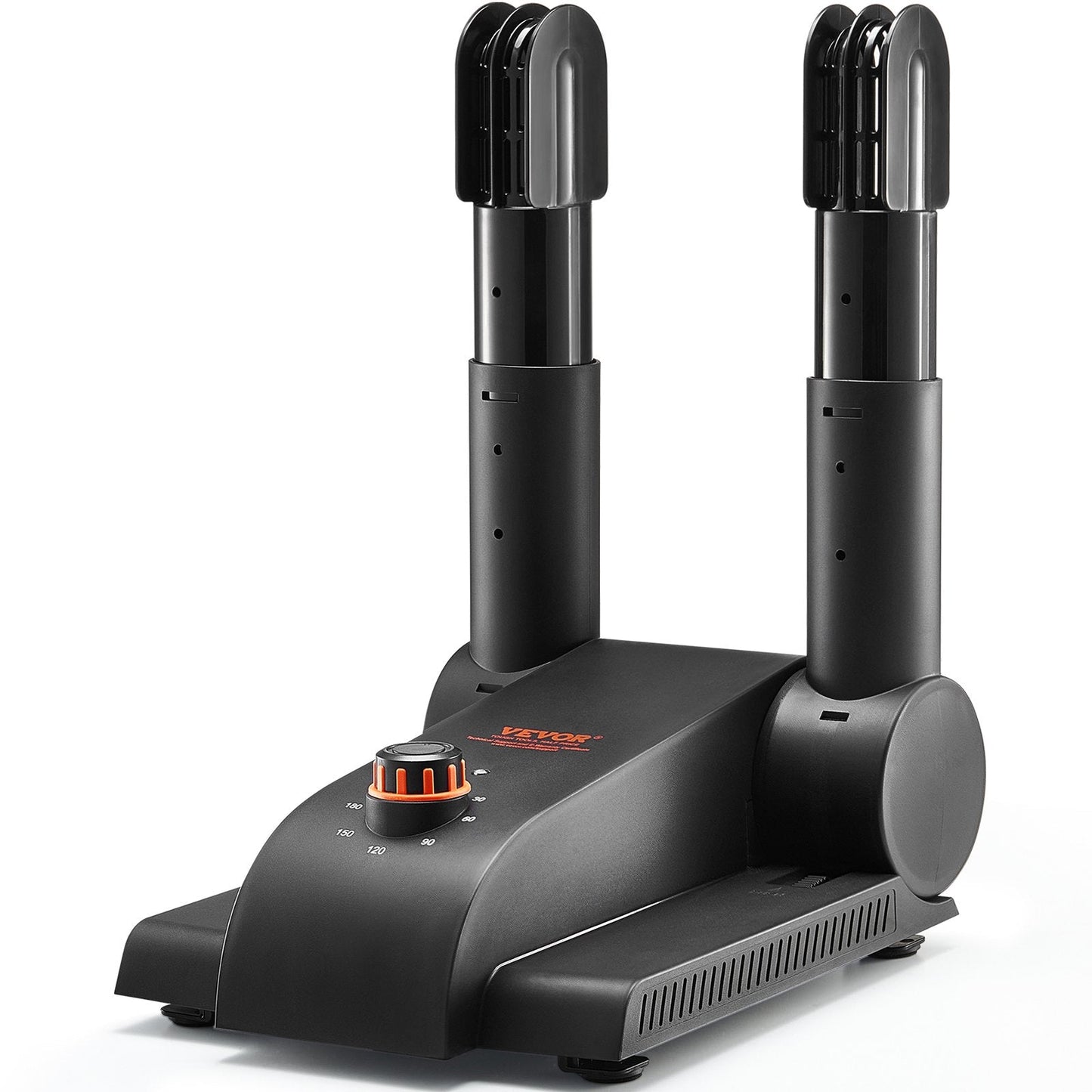 Foldable Shoe and Boot Dryer with Heat Blower, Adjustable Timer, Black/Orange