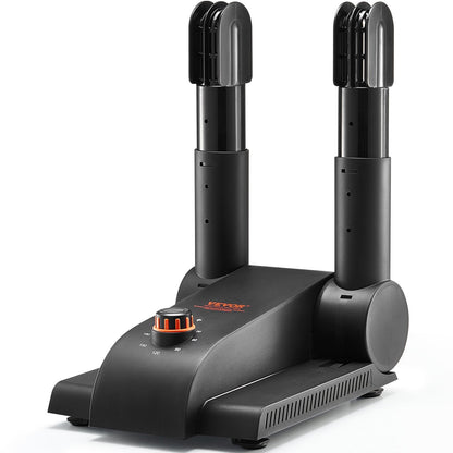 Foldable Shoe and Boot Dryer with Heat Blower, Adjustable Timer, Black/Orange