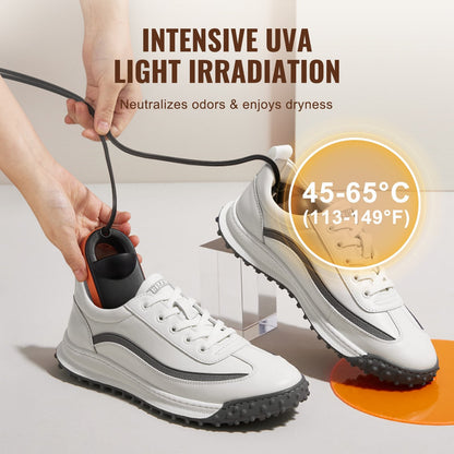 Portable Shoe & Boot Dryer with UVA Light, 1.5m Cord, Black/Orange, 0.25kg