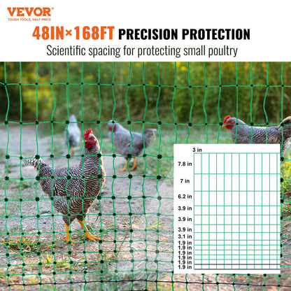Electric Fence Netting Kit, 1.21 x 51.2 m, with Posts & Double-Spiked Stakes