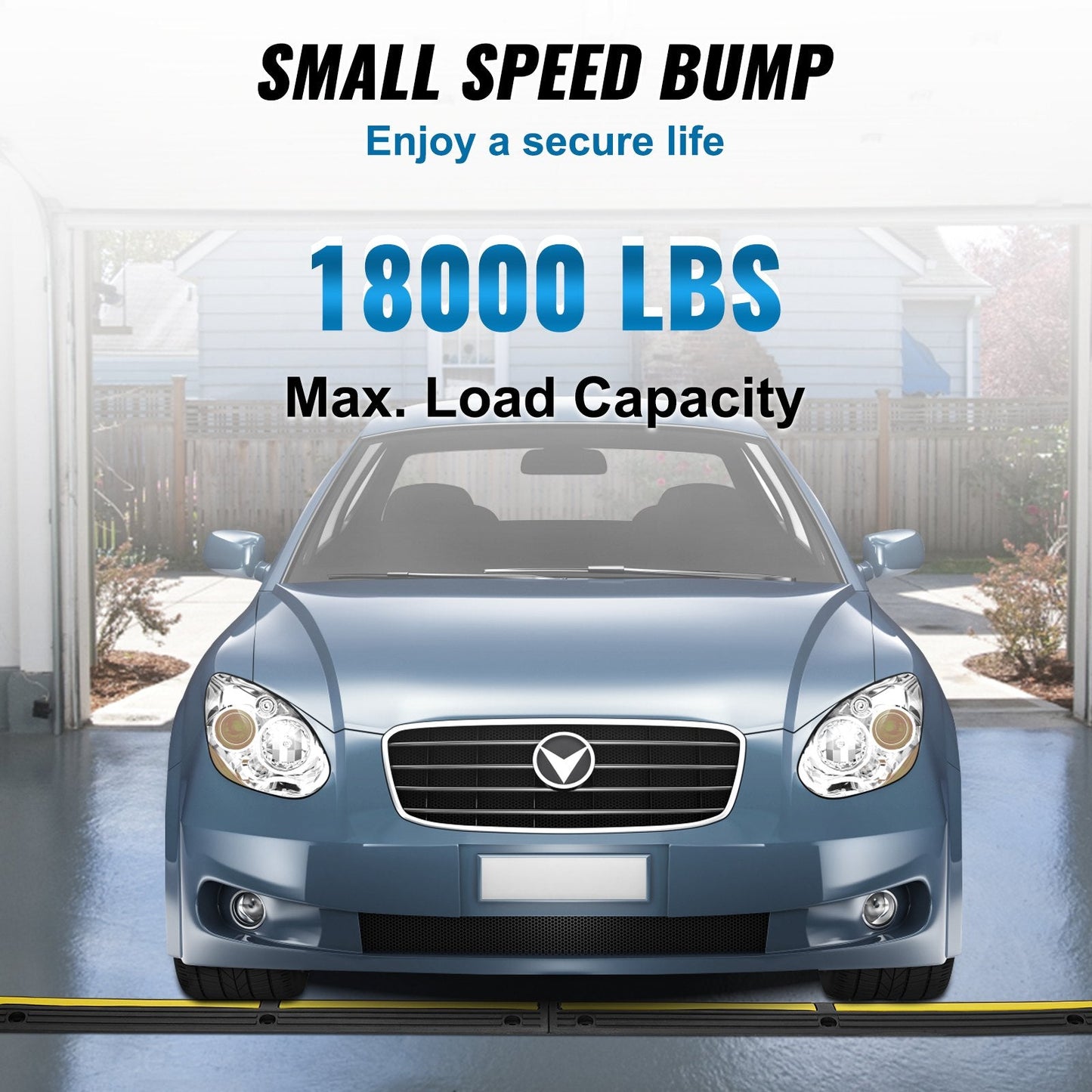 4-Piece 1-Meter Cable Protector Ramp, 8164 kg Capacity, Anti-Slip Design
