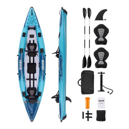 Inflatable Kayak 2-Person Inflatable Recreational Kayak 318kg Capacity