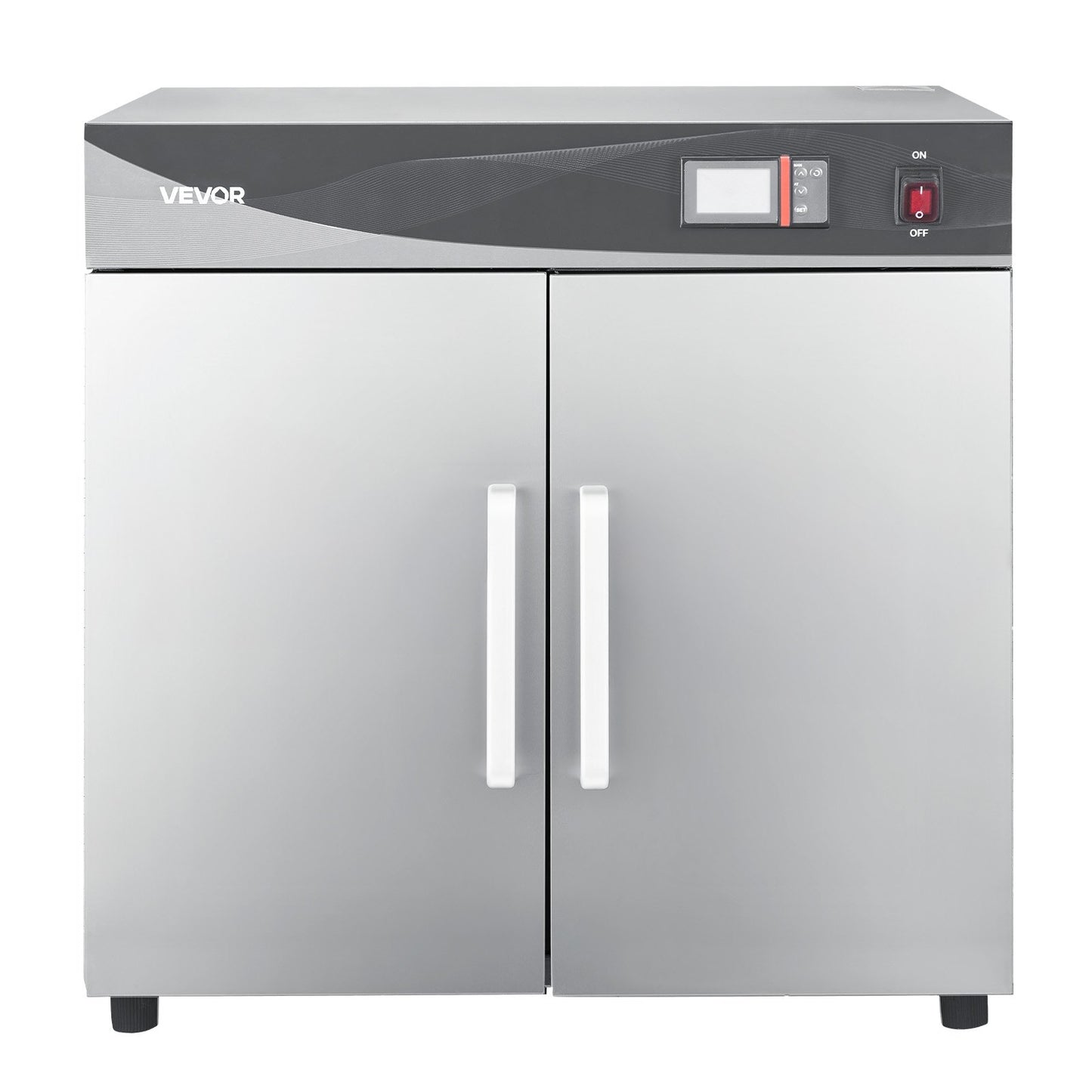 Electric Hot Box Food Warmer, 4-Tier Commercial Warming Cabinet with Water Tray, Double-Door and Adjustable Shelves, Stainless Steel Food Warmer Cabinet, for Restaurant, Kitchen, Pizza, Chicken