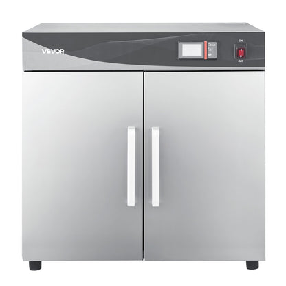 Electric Hot Box Food Warmer, 4-Tier Commercial Warming Cabinet with Water Tray, Double-Door and Adjustable Shelves, Stainless Steel Food Warmer Cabinet, for Restaurant, Kitchen, Pizza, Chicken