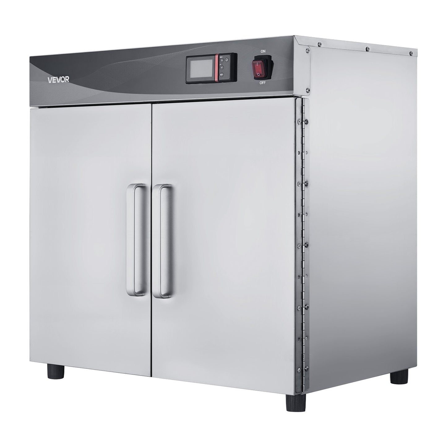 Electric Hot Box Food Warmer, 4-Tier Commercial Warming Cabinet with Water Tray, Double-Door and Adjustable Shelves, Stainless Steel Food Warmer Cabinet, for Restaurant, Kitchen, Pizza, Chicken