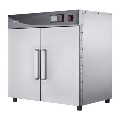 Electric Hot Box Food Warmer, 4-Tier Commercial Warming Cabinet with Water Tray, Double-Door and Adjustable Shelves, Stainless Steel Food Warmer Cabinet, for Restaurant, Kitchen, Pizza, Chicken