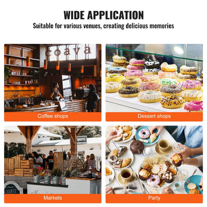 2000W Double-Sided Donut Maker, 9 Holes, Non-Stick, for Home & Restaurant Use