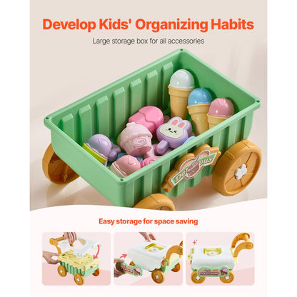 VEVOR Ice Cream Cart for Kids Pretend Play Ice Cream Shop for Kids Aged 3+