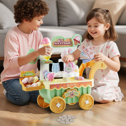 VEVOR Ice Cream Cart for Kids Pretend Play Ice Cream Shop for Kids Aged 3+