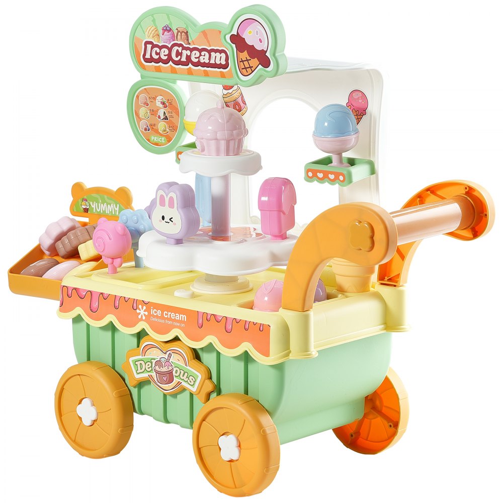 VEVOR Ice Cream Cart for Kids Pretend Play Ice Cream Shop for Kids Aged 3+