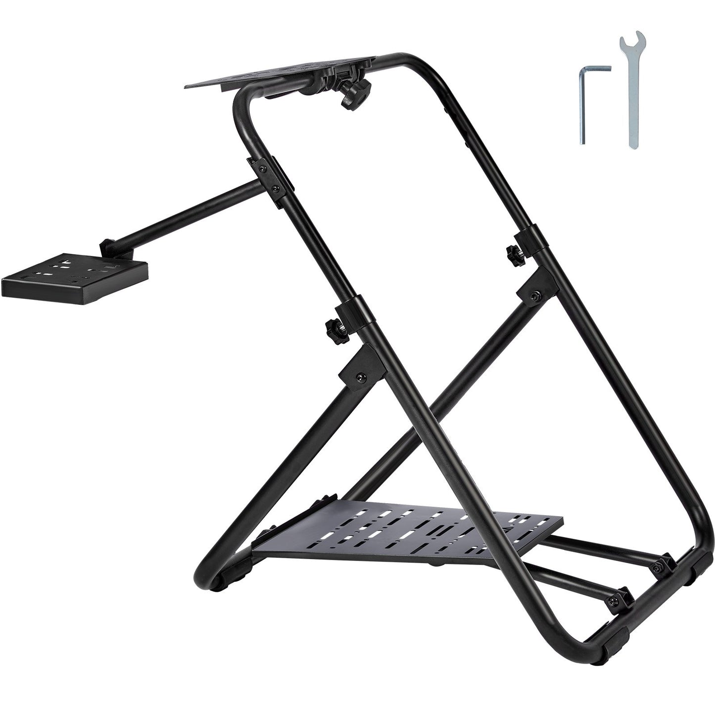 VEVOR Foldable Racing Steering Wheel Stand, Height Adjustable Universal Base Compatible