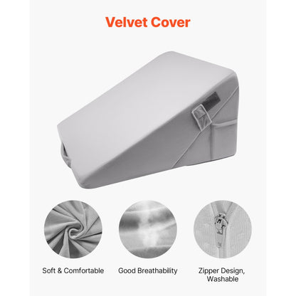 VEVOR Orthopedic Bed Wedge Pillow Adjustable Washable for Back Leg Neck Sleeping