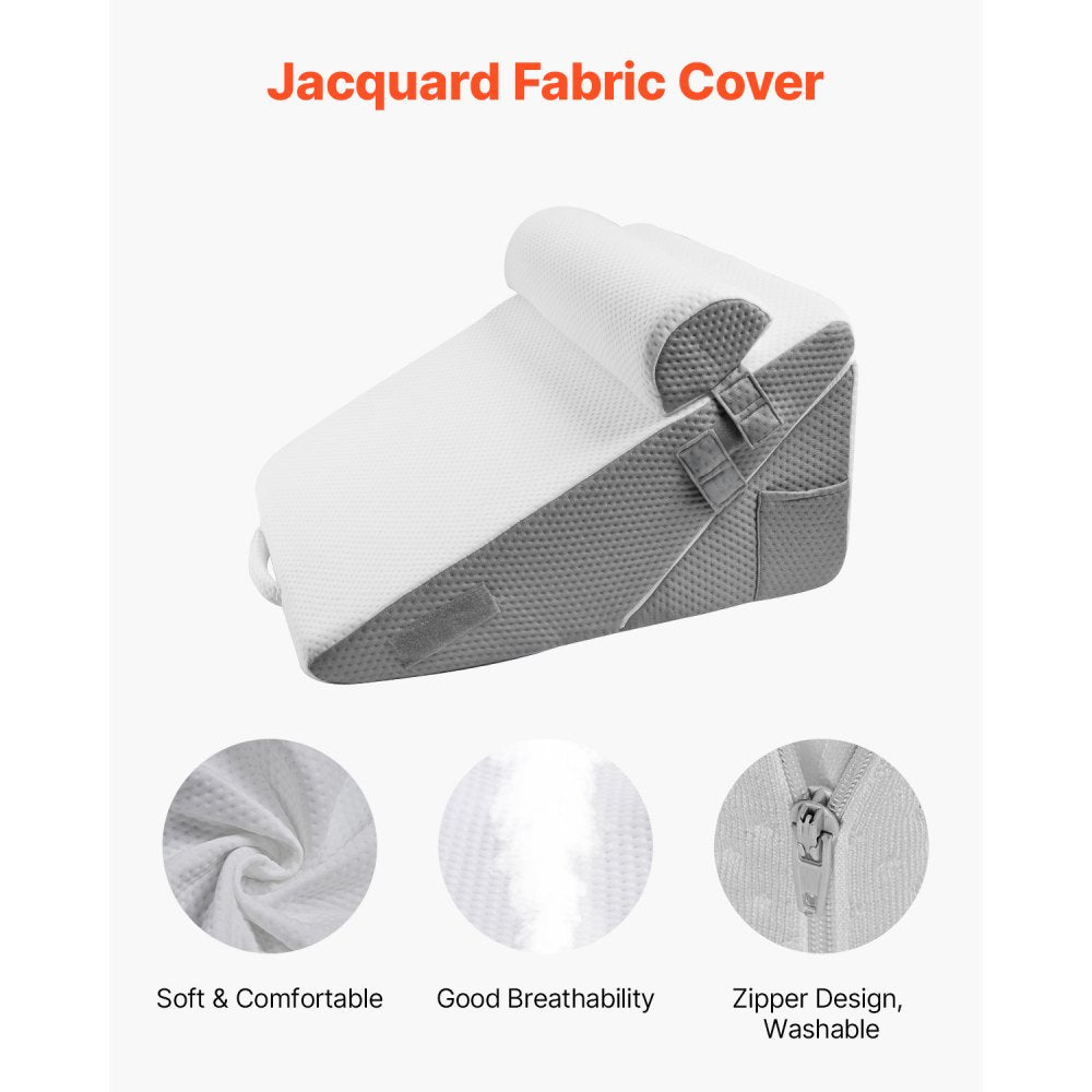 Orthopedic Bed Wedge Pillow 3 Pcs Adjustable for Back Leg Neck Sleep GERD