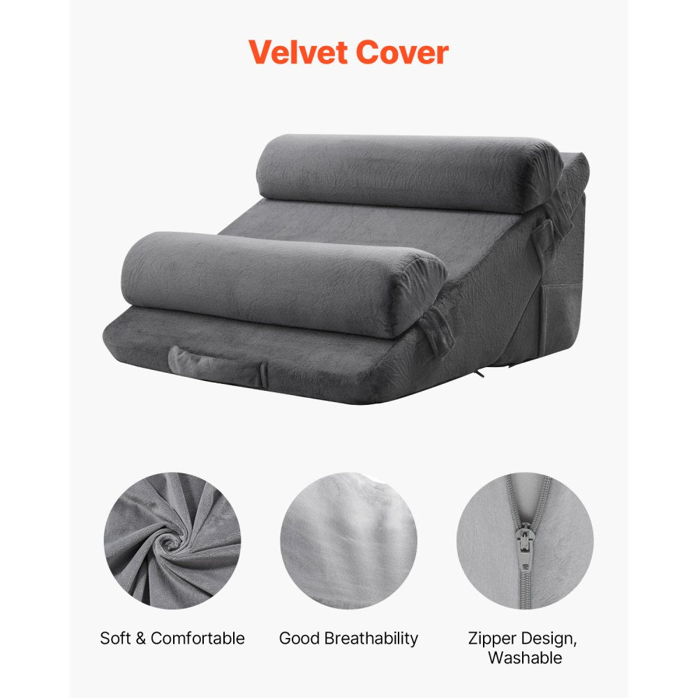 Orthopedic Bed Wedge Pillow 4 Pcs Adjustable for Back Leg Neck Sleep GERD