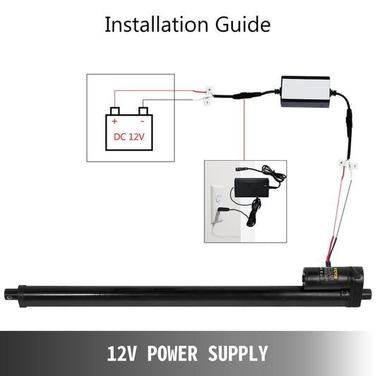 Heavy Duty 12V Electric Actuator, 50.8 cm Stroke, 900N Load for Recliners & More